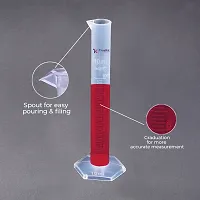 The TRUEKIT Transparent Plastic Measuring Cylinders is a pack of four cylinders each with a capacity of 10ml Designed with clear graduation marks for precise measurement these cylinders are suitable for measuring both solids and liquids Made from durable transparent plastic they are ideal for use in laboratory and kitchen settings offering both accuracy and reliability-thumb1