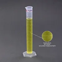 The TRUEKIT Transparent Plastic Measuring Cylinders is a pack of four cylinders each with a capacity of 100ml These cylinders are designed with clear graduation marks for precise measurements making them ideal for laboratory and kitchen use Made from durable transparent plastic they offer both accuracy and long lasting reliability-thumb2