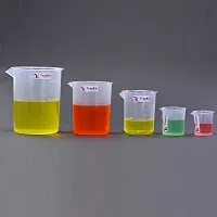 TRUEKIT Transparent Plastic Measuring Beaker with Graduation Marks Pack of 5 50ml 100ml 250ml 500ml 1000ml-thumb3