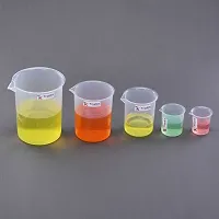 TRUEKIT Transparent Plastic Measuring Beaker with Graduation Marks Pack of 5 50ml 100ml 250ml 500ml 1000ml-thumb2