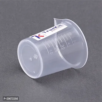 TRUEKIT Transparent Plastic Measuring Beaker with Graduation Marks 50ml Pack of 4-thumb3