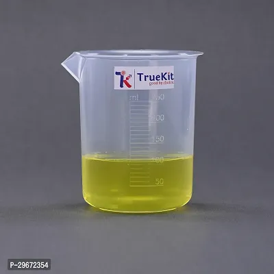 TRUEKIT Transparent Plastic Measuring Beaker with Graduation Marks Pack of 5 50ml 100ml 250ml 500ml 1000ml