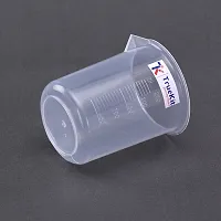 TRUEKIT Transparent Plastic Measuring Beaker with Graduation Marks Pack of 5 50ml 100ml 250ml 500ml 1000ml-thumb1