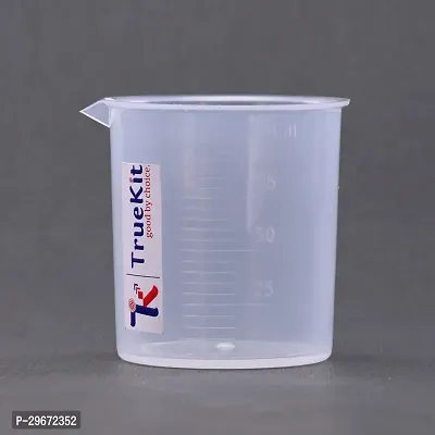 TRUEKIT Transparent Plastic Measuring Beaker with Graduation Marks 100ml Pack of 4-thumb2