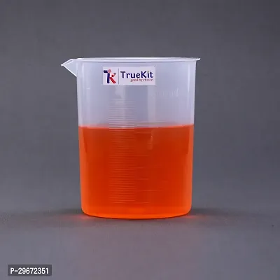 TRUEKIT Transparent Plastic Measuring Beaker with Graduation Marks Pack of 4 50ml 100ml 250ml 500ml-thumb0