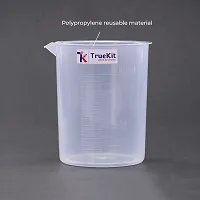 TRUEKIT Transparent Plastic Measuring Beaker with Graduation Marks Pack of 4 50ml 100ml 250ml 500ml-thumb2