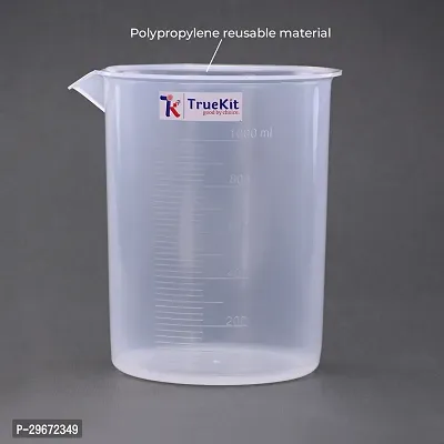 TRUEKIT Transparent Plastic Measuring Beaker with Graduation Marks 1000ml-thumb5