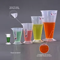 TRUEKIT Transparent Plastic Measuring Beaker Cup Conical Measure with Graduation Marks 12ml 25ml 50ml 125ml 200ml-thumb3