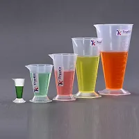 TRUEKIT Transparent Plastic Measuring Beaker Cup Conical Measure with Graduation Marks 12ml 25ml 50ml 125ml 200ml-thumb4