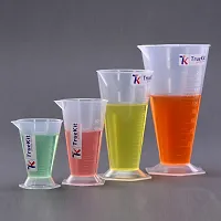 TRUEKIT Transparent Plastic Measuring Beaker Cup Conical Measure with Graduation Marks 12ml 25ml 50ml 125ml 200ml-thumb2