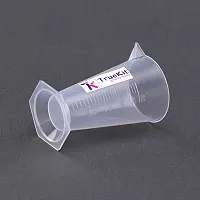 TRUEKIT Transparent Plastic Measuring Beaker Cup Conical Measure with Graduation Marks 50ml Pack of 4-thumb2