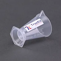 TRUEKIT Transparent Plastic Measuring Beaker Cup Conical Measure with Graduation Marks 25ml Pack of 4-thumb2