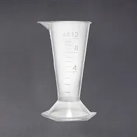 TRUEKIT Transparent Plastic Measuring Beaker Cup Conical Measure with Graduation Marks 12ml Pack of 4-thumb2