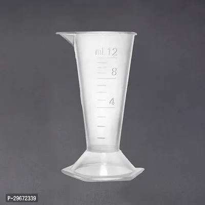 TRUEKIT Transparent Plastic Measuring Beaker Cup Conical Measure with Graduation Marks 12ml Pack of 4-thumb3