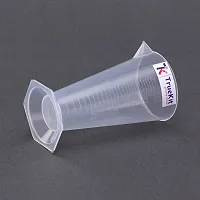 TRUEKIT Transparent Plastic Measuring Beaker Cup Conical Measure with Graduation Marks 125ml Pack of 4-thumb1