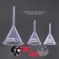 TRUEKIT Made Plastic Funnel Long Stem 62mm 75mm 100mm Pack of 3-thumb3