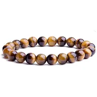 CEYLONMINE- Natural Tiger Eye Bracelet Good  Effective Stone Beads Bracelet For Unisex-thumb3