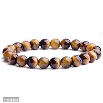 CEYLONMINE- Natural Tiger Eye Bracelet Good  Effective Stone Beads Bracelet For Unisex-thumb4