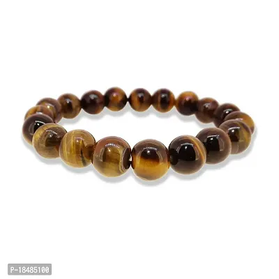 CEYLONMINE- Original  Good quality Stone Tiger Eye beads bracelet Good for astrology