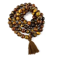 CEYLONMINE - Tiger Eye Stone Mala 108+1 Beads Japa Mala Natural  Effective Stone-thumb1