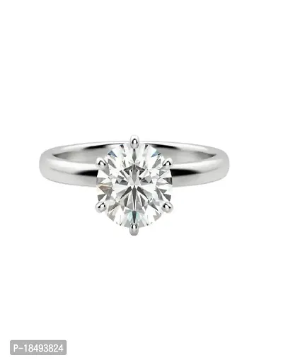 American Diamond ring Natural Stone American Diamond stone silver pelatn for women.