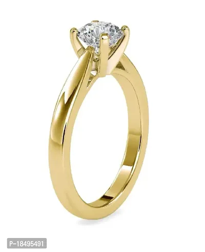 CEYLONMINE- American Diamond Gold Plated Finger Ring | Sylish Diamond (Zircon) Ring  For Unisex-thumb2