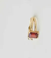 Natural Certified Hessonite (Gomed) Alloy Ring Brass Garnet Gold Plated Ring for men  women-thumb3