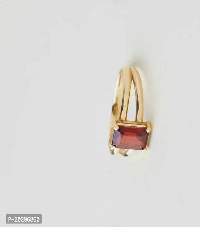 Natural Certified Hessonite (Gomed) Alloy Ring Brass Garnet Gold Plated Ring for men  women-thumb4