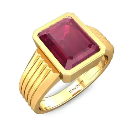 Ruby stone Manik Stone Ring Natural Stone Certified Astrological Purpose for men  women Stone Ruby Gold Plated Ring