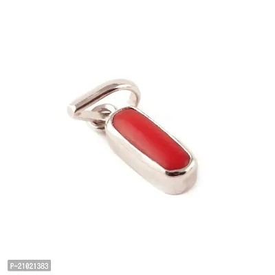 Coral (Moonga)Gemstone Men  Women bis Hallmark Sterling Silver Stone Pendant.-thumb0