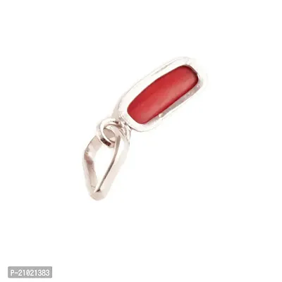 Coral (Moonga)Gemstone Men  Women bis Hallmark Sterling Silver Stone Pendant.-thumb2