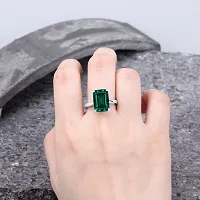 Emerald Panna Panchdhatu Rashi Ratan Ring for Lab Certified Brass Emerald silver Plated Ring-thumb3