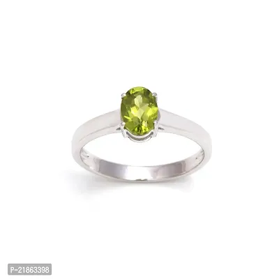 Peridot Ring with original and lab certified peridot gemstone Stone Peridot Silver Plated Ring