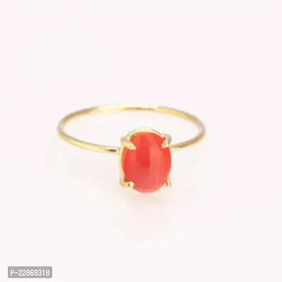 Red Coral Ring-R-Size-7 (COR-2-85) | Rananjay Exports