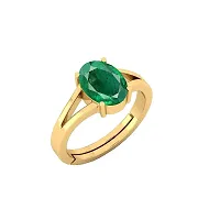 Natural panna Ring greem stone emerald ring 100% original  certified Stone Emerald Gold Plated Ring-thumb1