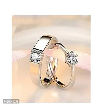 Rings for Girls and Boys Valentine Day Propose Your Girlfriend Metal Platinum Plated Ring Set