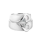 Romantic Lover's Adjustable Silver Plated Adjustable Metal Platinum Plated Ring.-thumb1