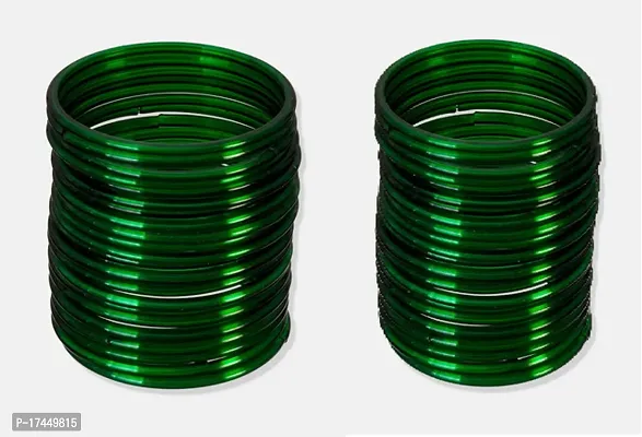Elegant Green Glass Bangles For Women-thumb0