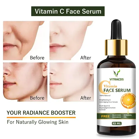 VITRACOS Vitamin C Serum Natural Ingredients With The Essential Vitamins And Hyaluronic Acid