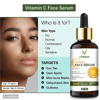 VITRACOS Vitamin C serum natural ingredients with the essential vitamins and Hyaluronic Acid