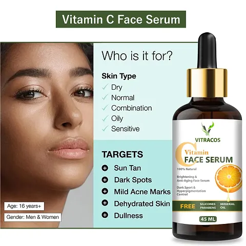 VITRACOS Vitamin C Serum Natural Ingredients With The Essential Vitamins And Hyaluronic Acid