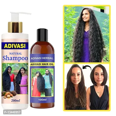 Adivasi Mahashri Herbal Ayurvedic Products Adivasi Mahashri Neelambari Herbal Pure Shampoo With Oil 200Ml 100Ml Pack Of 2 Hair Care Shampoo-thumb0