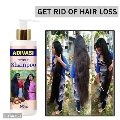 Adivasi Neelambari Ayurvedic Herbal Hair Shampoo For Dandruff Control And Hair Fall Control For Unisex Shampoo (200 Ml)-thumb0