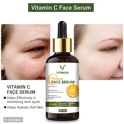 VITRACOS Vitamin C serum natural ingredients with the essential vitamins and Hyaluronic Acid