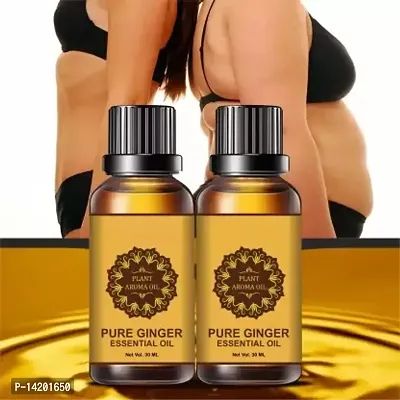 Ginger Essential Oil Skin Toning Slimming Oil For Stomach, Hips And Thigh Fat Loss Pack Of 2-thumb0