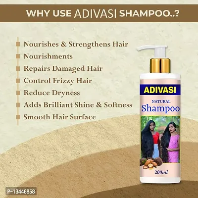 Adivasi Keshe Bhring Raj Shampoo Adivasi Kesha Bhring Raj Hair Oil (200) Hair Shampoo (200Ml)Buy 1 Get 1 Free-thumb2