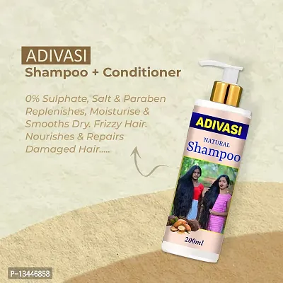 Adivasi Keshe Bhring Raj Shampoo Adivasi Kesha Bhring Raj Hair Oil (200) Hair Shampoo (200Ml)Buy 1 Get 1 Free-thumb3