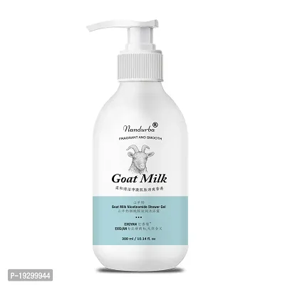 Goat Milk Mousse Body Wash Whitening Shower Gel Moisturizing Nicotinamide Body Care 300Ml Soap And Body Wash Shower Gels-thumb0