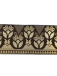 CARTZEYE Women's Saree Falls Lace Border Reel Jacquard Woven Heavy Design Work for Saree, Kurti, Dresses, Bandhani, Lehenga, Decorative Ribbon ( 7cm Width, 9 Meter) (Brown)-thumb3