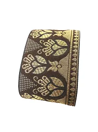 CARTZEYE Women's Saree Falls Lace Border Reel Jacquard Woven Heavy Design Work for Saree, Kurti, Dresses, Bandhani, Lehenga, Decorative Ribbon ( 7cm Width, 9 Meter) (Brown)-thumb2
